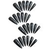 Long pointed nails, dark-toned, detachable, solid color false nails for stylish girls