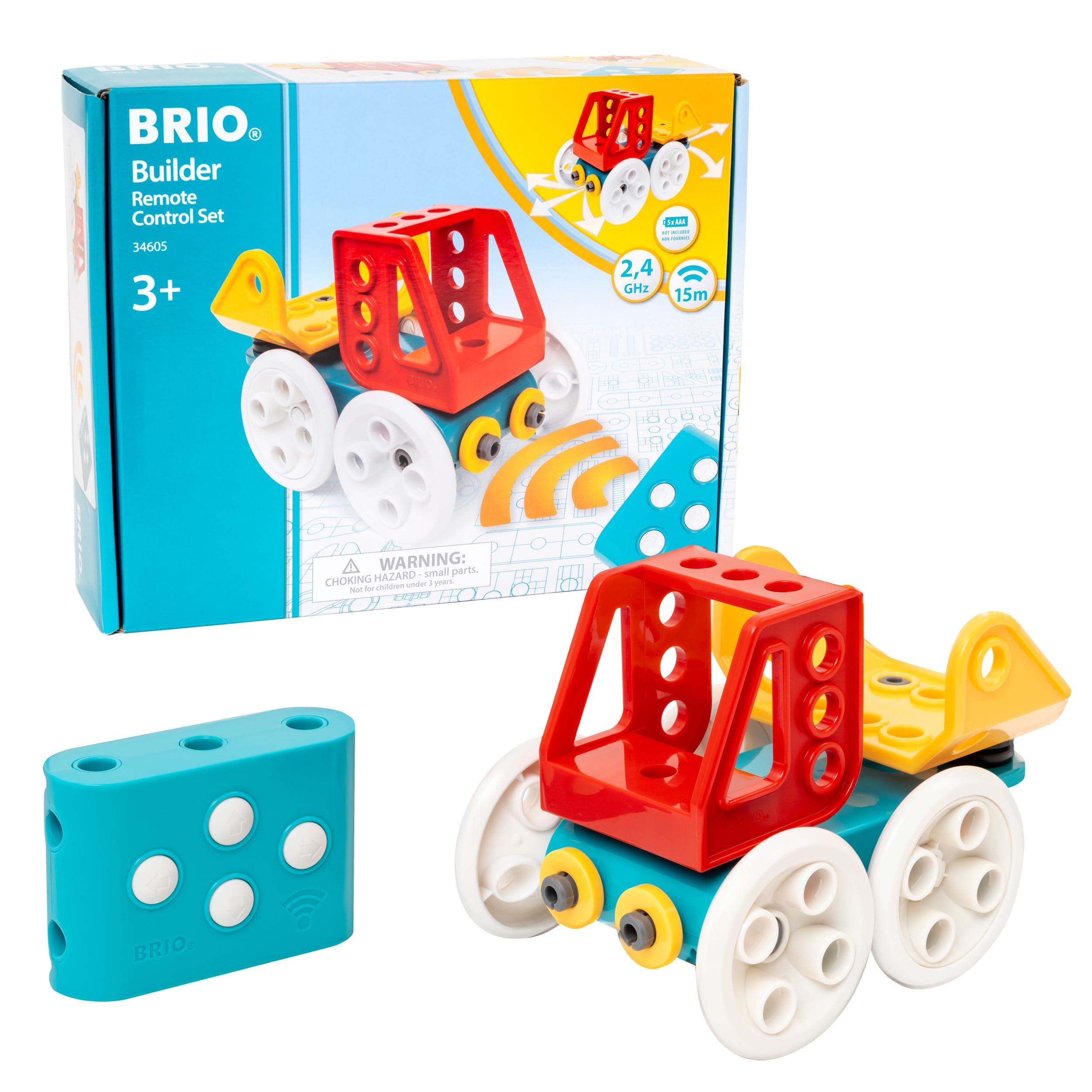 

BRIO Builder Remote Control Set [27 Pieces] for Ages 3 and Up (Carpenter Tool Play Toy, Educational Toy) 34605