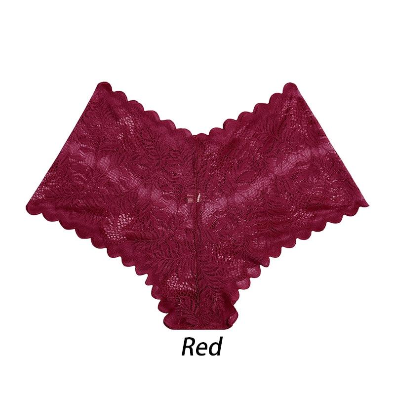 Intimo Sexy Pizzo a Vista Mutandine da Donna Floreali Tinta Unita Intagliate Slip Intimo Femminile Traspirante Lingerie da Donna
