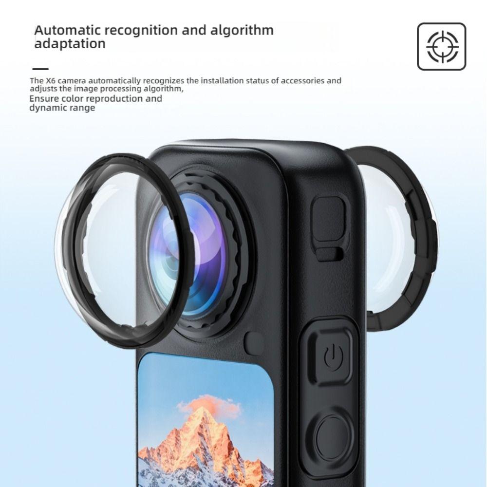 Abnehmbarer Premium-Objektivschutz Schützende Objektivkappe für Insta360 X6 Panoramakamera Zubehör