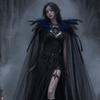 Elegant Halloween Feather Cloak Black Festival Costume Cape Hollow Lace Mesh Cape  Dance Cloaks