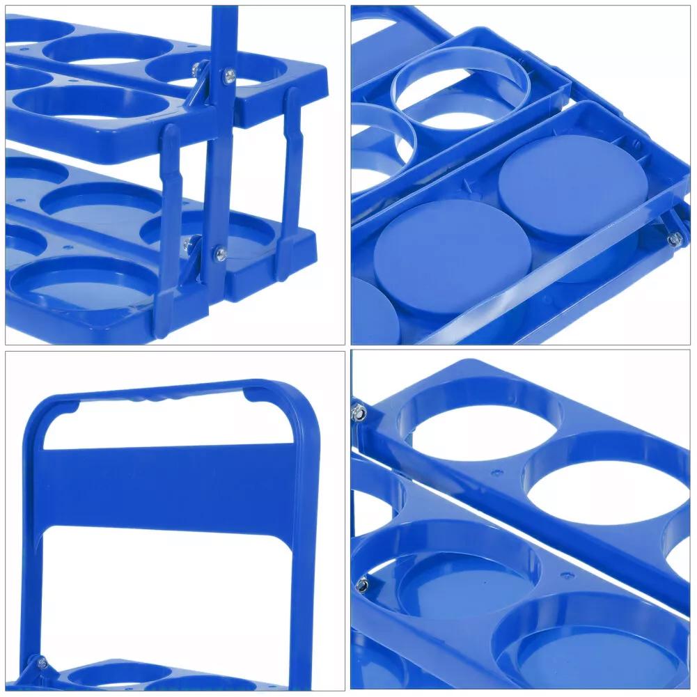 Portable Foldable Plastic Beer Rack Durable Cup Organizer Wine Rack Beer Bottle Holder Beverage Basket Reusable Cocktail Rack