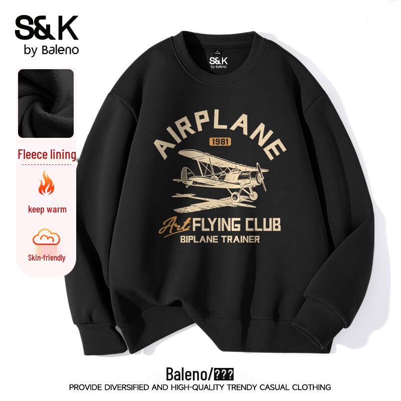 Baleno Men's S&K Series American Casual Round Neck Sweatshirt