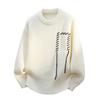 Solid Color for Men in Autumn and Winter Warm Loose Pullover Sweaters for Men with Strappy Round Neck Fashionable Tops