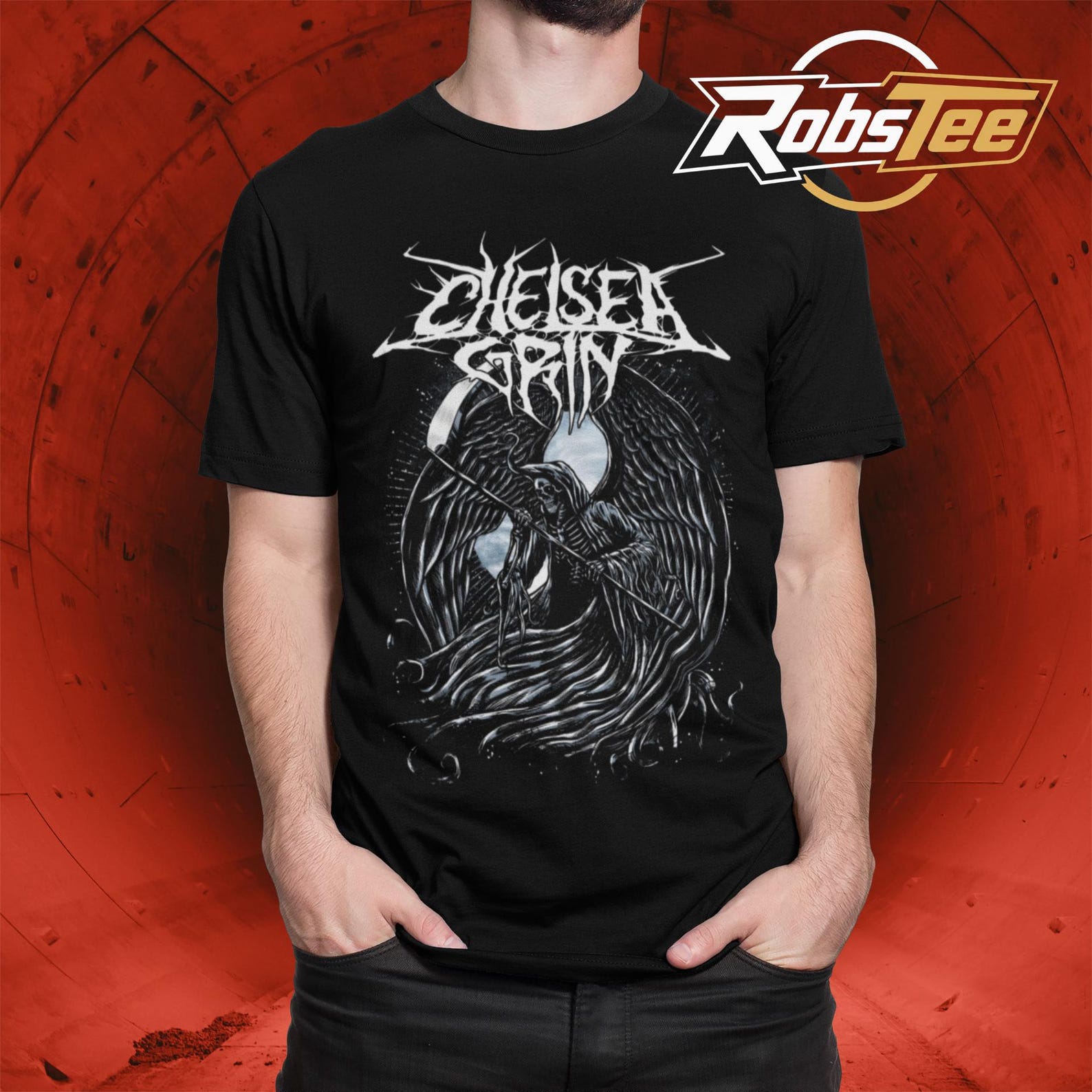 Chelsea Grin T-Shirt, Deathcore Band Merch Shirt, Retro Casual Unisex T-Shirt S