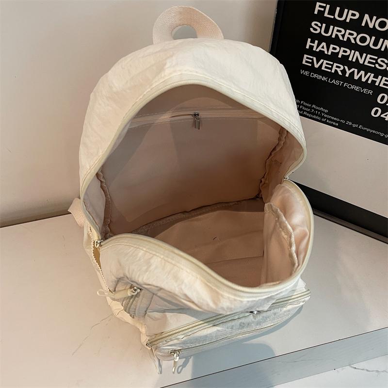 Mochila Ligera de Moda Bolso Diario de Moda Casual Mochila Escolar de Gran Capacidad para Estudiantes Diseño Minimalista para Viajes al Trabajo con Bolsillos Funcionales