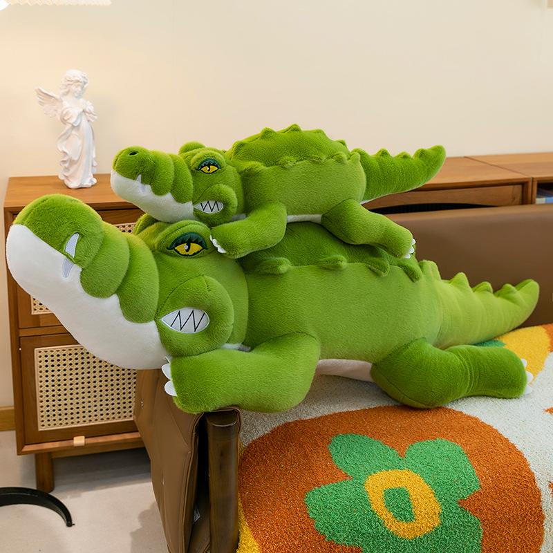 

New product simulation crocodile throw pillow crocodile bully plush toy rag doll boys model sleeping pinch doll doll 80cm0.65kg светло-зеленый