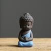 Chinese Style Buddha Statue Cute Sitting Statues Garden Accessories Mini Monk Figurines  Tea Play