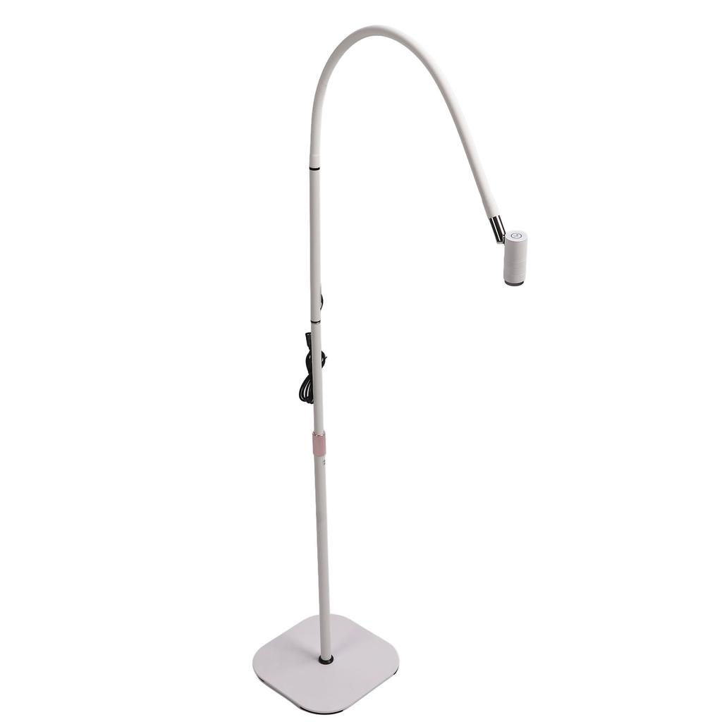 Eyelash Extension Glue Lamp 5 Brightness Adjust Height Flexible Gooseneck Lash Curing LED Light with Foot Pedal Control for Beauty Salon