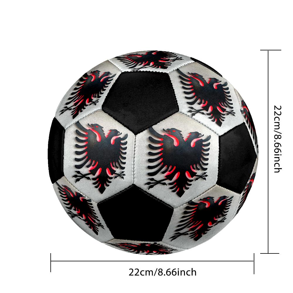 Repubblica d'Albania Pallone da Calcetto Indoor Colorato Cucito a Macchina PVC Misura 5 Pronto per Allenamento di Squadra e Competizione Resistente Alto Rimbalzo Fantastico Regalo Sportivo
