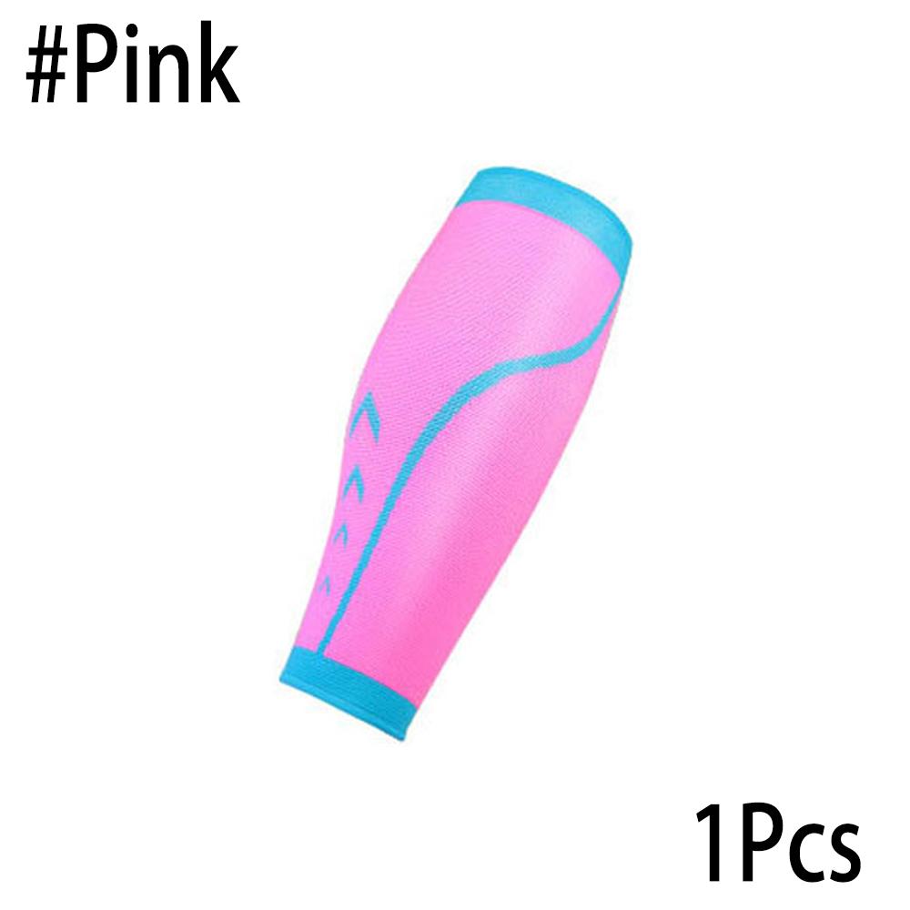 

1 шт. компрессионные рукава для голени для мужчин и женщин, компрессионные носки без стопы для велоспорта, бега, гетры, защита от солнца и ультрафиолета XL розовый