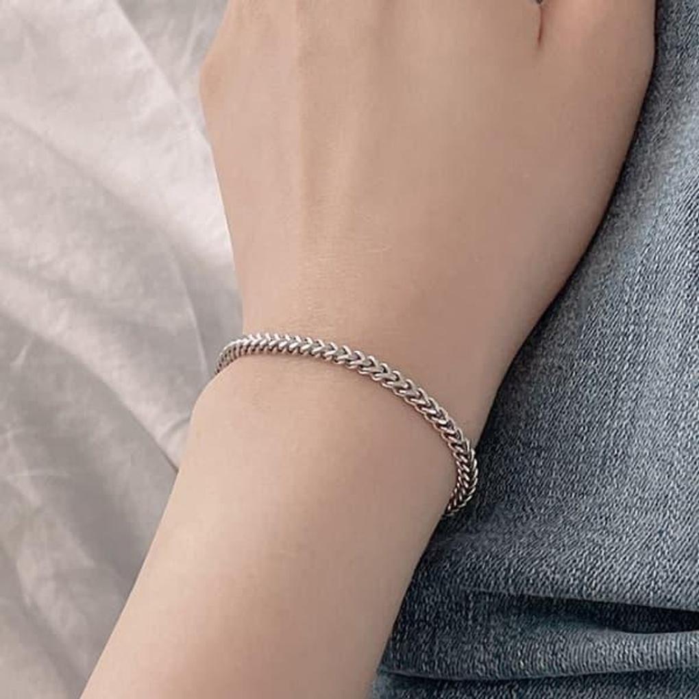 

Women s Surgical Steel Slide Chain Ball Bracelet single