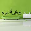 Six Cute Cats Waist Line Home Decoration Wall Stickers Creative Wallpaper Cat Stickers