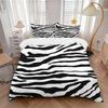 3Pcs Zebra Print Printed Bedding Set, Breathable And Soft,(Includes 1 Duvet Cover And 2 Pillowcases, Quilt Not Included) Yy250815154