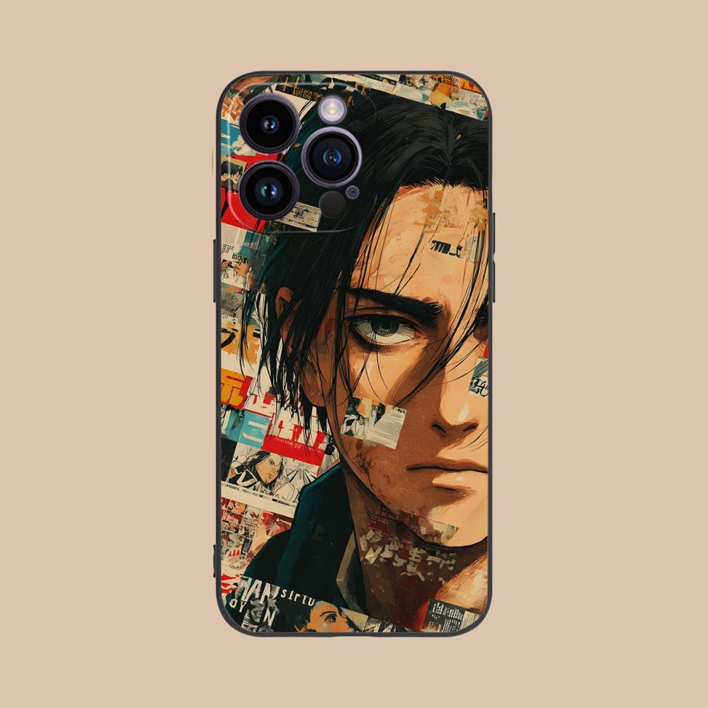 

AOT Eren Mobile Cell Phone Case for iPhone 17 16 15 14 13 12 11 X XR XS 8 7 Pro Max Plus Mini Colour Protective Luxury Cover iPhone 7 Plus