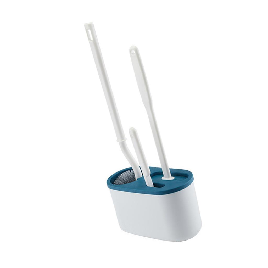 Sada WC kartáče Dlouhá rukojeť Měkké štětiny Čisticí kartáč Nástěnný WC kartáčový set pro