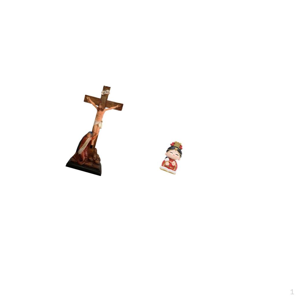 Mother Mary And Resin Sculpture Ornament for Bedroom Tabletop Office Cabinet Fireplace Religious