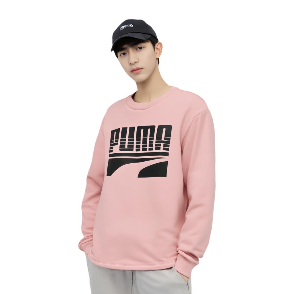 PUMA Letter Print Sweatshirt Men's Newlywed Pink 580905-14