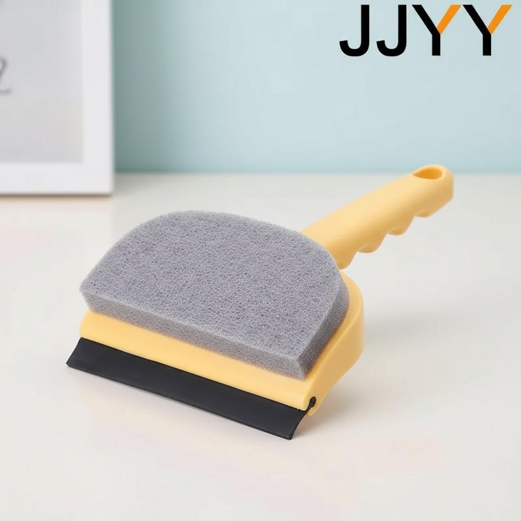 

Double Sided Cleaning Brush Window Glass Scraper Mirror Tool Household Cleaning Razor Tile Bathroom Clean Supplies жовтий