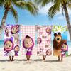 Cartoon M-Masha-A and the B-Bear-R Towel For Swim Yoga Gym Quick Drying Soft and Skin-friendly Beach Towels All-Season