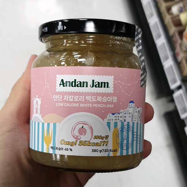 Andan Low Calorie White Peach Jam 380g One thing