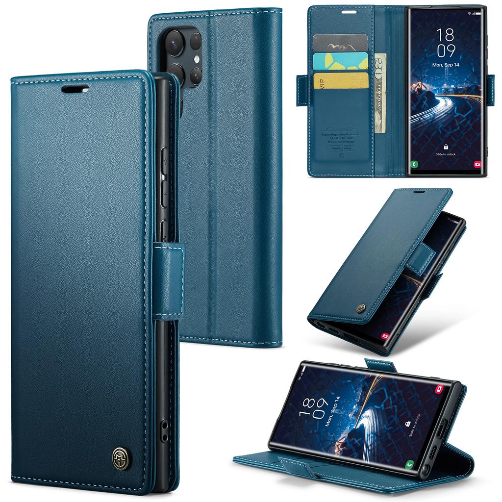 Magnetic Charging Flip Wallet Cards Leather Case For Samsung A57/37/27/17/07/56/36/26/16/06 S26 S25 S24 S23 Ultra FE Plus Cover