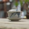 Handpainted Chinese Sancai Gaiwan Pottery Tea Cup Bowl Kung Fu Teacups Home Decor Ceramic Teaware Tea Tureen Set