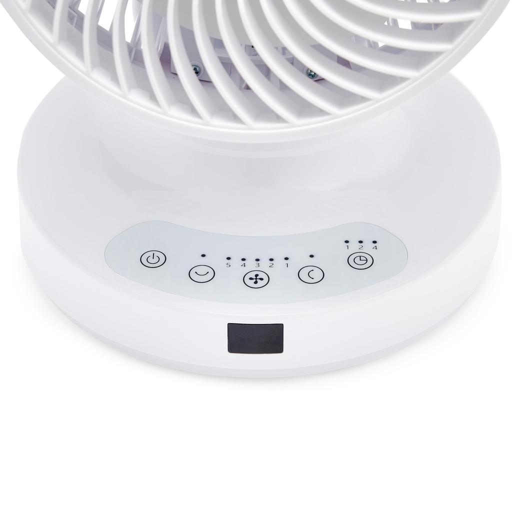 Amazon Basics Circulator Fan, 18-tatami Mat Capacity, 30 Sq M (18 Sq Ft), Automatic Swing, DC Motor, Remote Control Included, White