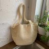 IELGY Woven Tote Bag Large Capacity Casual Shoulder Straw Beach Bag