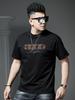 European Style Trendy Letter Rhinestone Print Short-Sleeve T-Shirt for Men 2025 New Summer Round Neck Top Men's Half-Sleeve Shirt