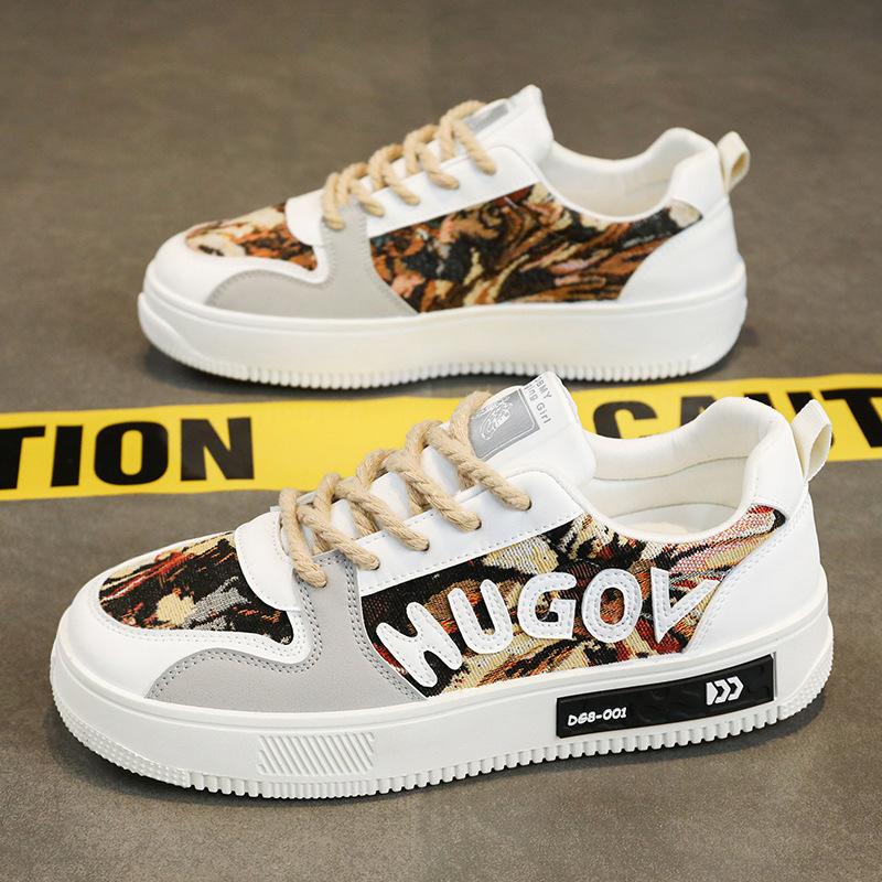 

Модные туфли для столкновений в студенческом стиле с кожаными буквами, дышащие, удобные, для спорта и отдыха, мужские туфли 44