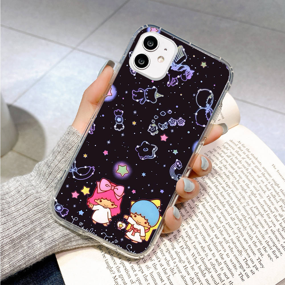 Case for Samsung A04 A14 A23 A34 A54 M23 M33 M52 M53 Realme 10 9 C30S C35 C55 VIVO Y02S Y21 Y51 X80 Pro Transparent Cover LI16 Little Twin Stars