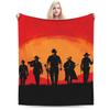 Arthur Morgan Baby Mädchen Gestrickte Decke Flanell RDR2 Spiel Super Warme Überwurfdecke für Draußen Reisen Schlafzimmer Steppdecke