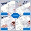 2pcs Multifunctional Rotating Rulers,Quick Drawing of Circles, Geometric Shapes, Compass Function Templates,Ellipses
