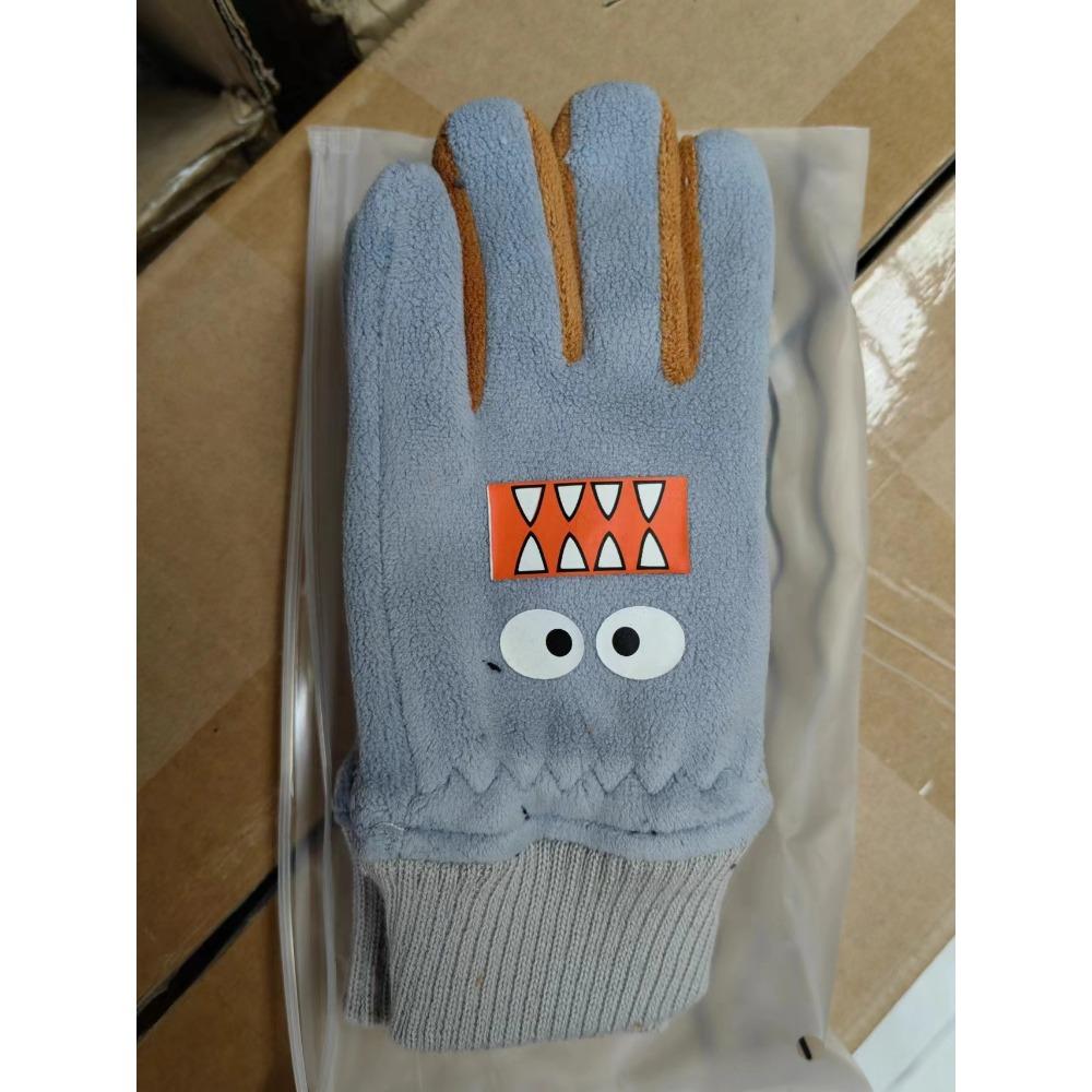 Children's gloves autumn and winter outdoor warm and windproof
