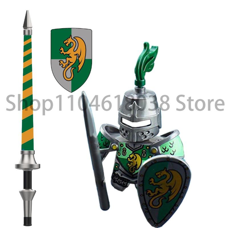 Medieval Military Figures Octopus Sea Demon Knights Building Blocks Weapons Accessories Sword Temple Spear Shield MOC MINiBricks