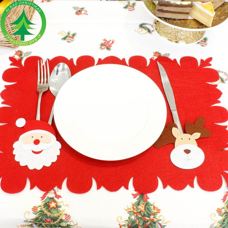 Luxurious Christmas Santa Place Mat Table Runner Mat Crafted For Holiday Cheer