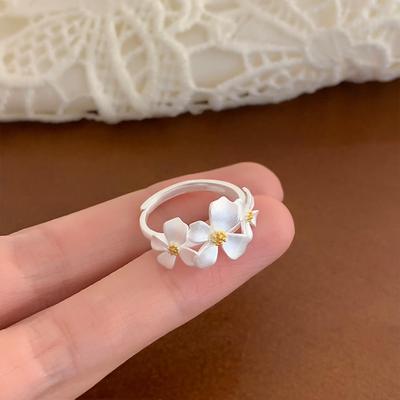 Gardenia Flower Open Ring for Women - Stylish, Unique, Versatile, and Exquisite Index Finger Jewelry