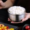 Dubbelväggiga Värmeisolerade Skålar Rostfritt Stål Soppa Ris Sallad Frukter   Instant Nudelskål Köksbordsservis Flera storlekar