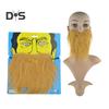 Barba finta per performance, festa, cosplay, costume, accessorio, travestimento, barba finta, lunga e soffice, baffi di Babbo Natale, fornitura per feste di Natale