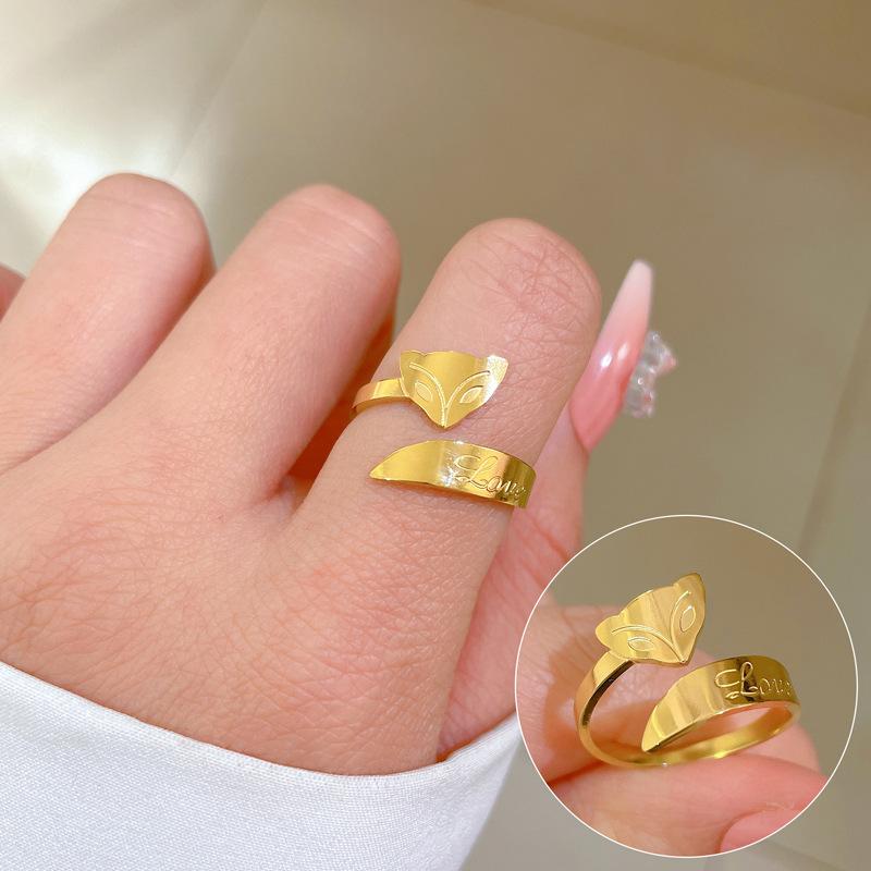 Cold Wind Minimalist Wind Bouncing Ring Men'S And Women'S Tide Personality Simple Index Finger Ring