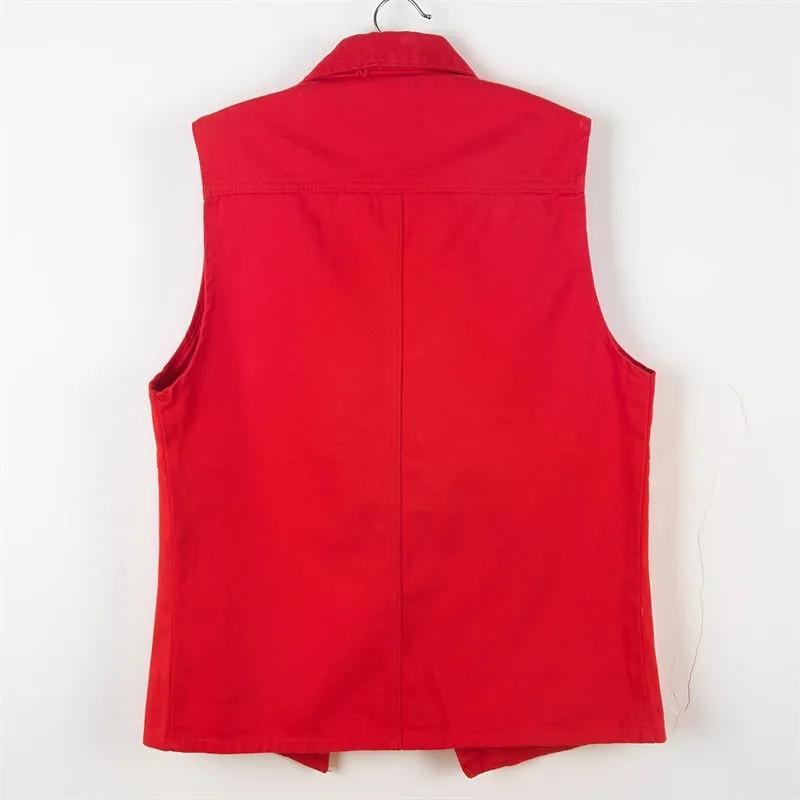 Mittlere Länge Jeansweste Frauen Frühling Herbst Slim Jeans Weste Jacken Weibliche Casual Ärmellose Westen Cowboy Mantel Tops