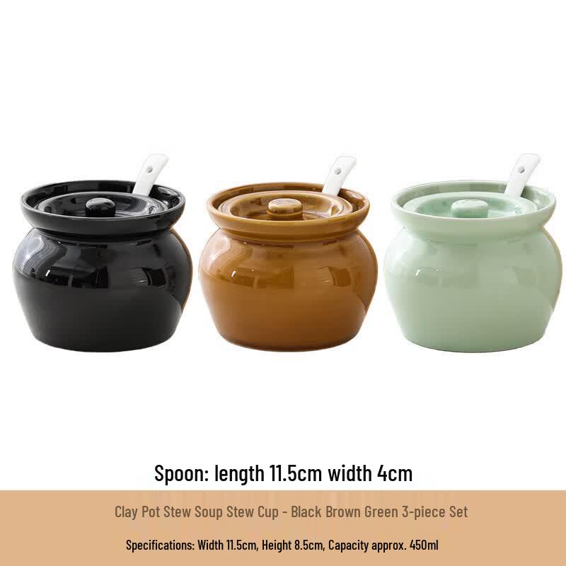 Ceramic Double Boiler Stew Pot Set