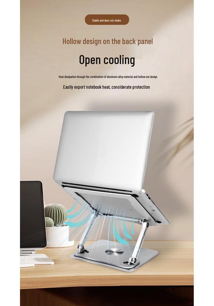 Rotatable Foldable Laptop Cooling Stand with Height Adjustment