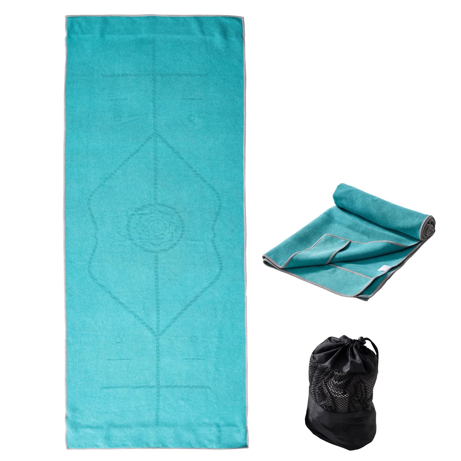 

YUREN Йога Йога с Горячим с Водой для Йоги Быстрый Большой Чехол для Переноски в Комплекте Коврик, Полотенце, Противоскользящий, Йога, Руководства, Коврик, Впитывающий, Сушащий, Диета, серый