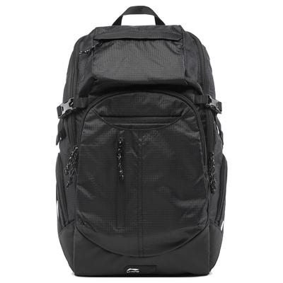 Li Ning Sports Lifestyle Series Cross Fashion Casual Zipper Backpack Unisex Backpack Black ABSU343-1