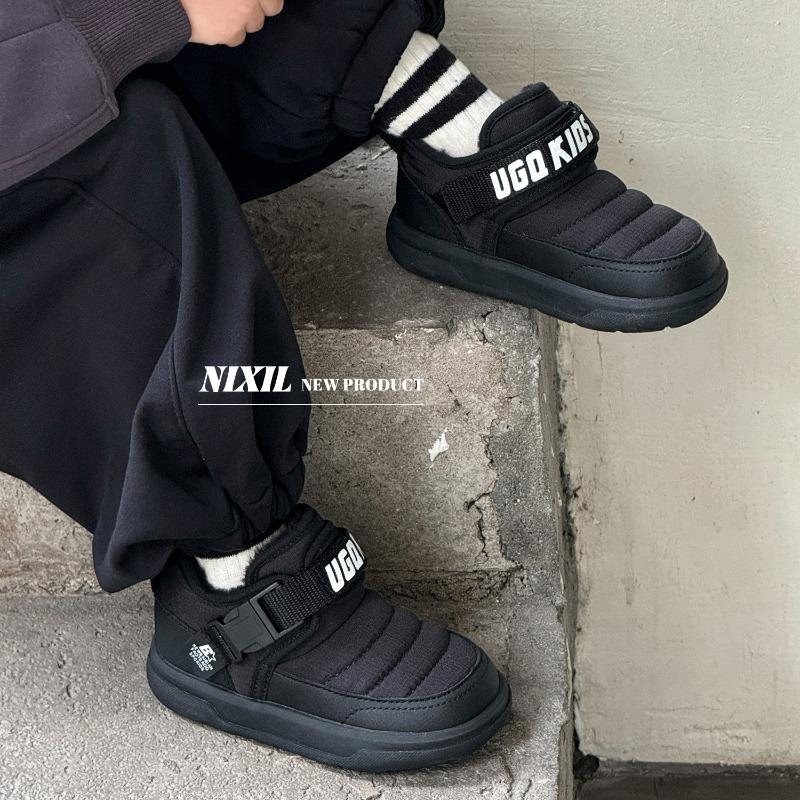 Winter new children's snow boots low state cotton boots outdoor sports large cotton shoes waterproof non-slip warm shoes