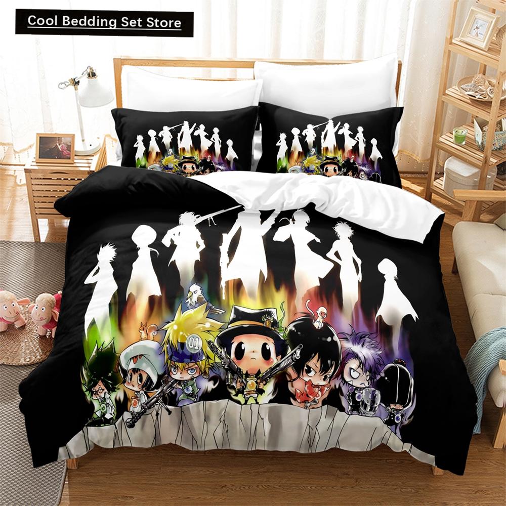 New 3D The Family Teachers REBORN Tsuna Bedding Sets Duvet Cover Set With Pillowcase Twin Full Queen King Bedclothes Duvet Cover