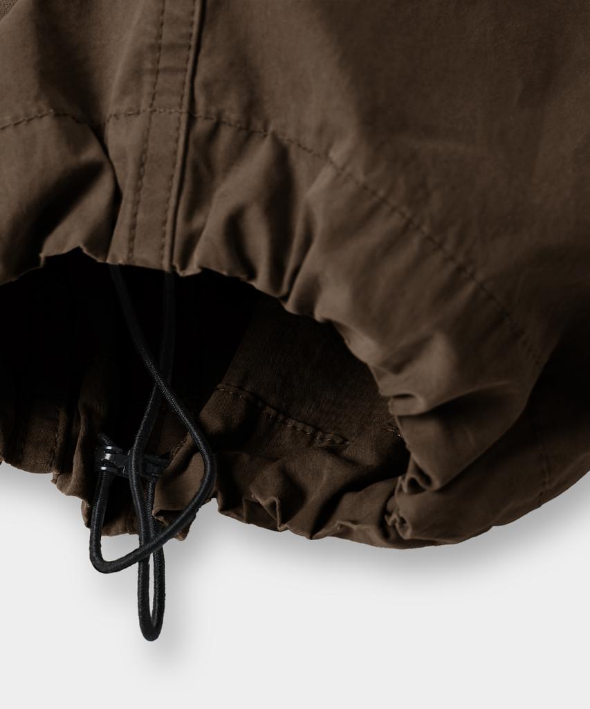 Dimiteulibeullaeg [Summer] Vlad Curved Elastic Waist Cargo Pants_Brown
