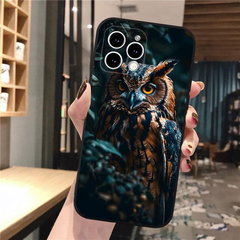 Owl Phone Case For iphone 17 Pro Max Air 16 15 14 13 Pro Max 15 16 Pro 15Plus Shell